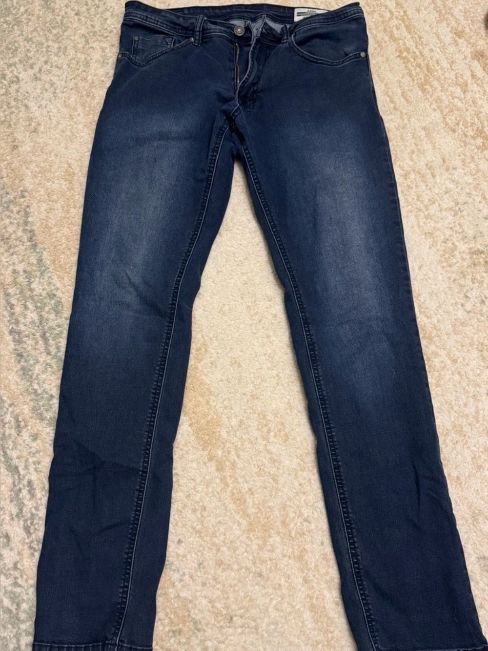 Men's Slim Jeans in Dark Blue - Stretch Denim